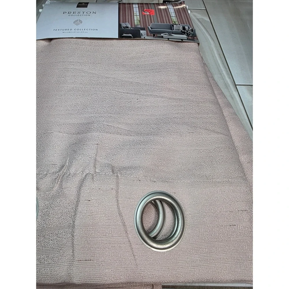 Preston Collection 4 Pack Textured‎ Grommet Window Curtain Panels 38x84 Mauve S4